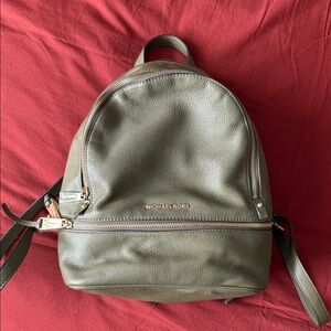 Michael Kors Olive Leather Backpack